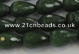 CCN3011 15.5 inches 10*15mm faceted teardrop candy jade beads