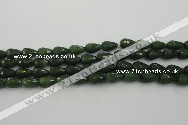 CCN3011 15.5 inches 10*15mm faceted teardrop candy jade beads