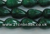 CCN3012 15.5 inches 10*15mm faceted teardrop candy jade beads