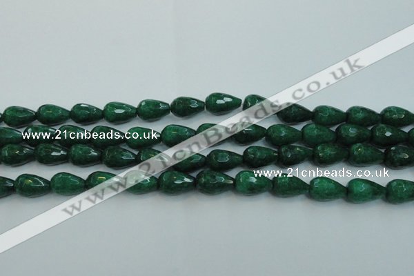 CCN3012 15.5 inches 10*15mm faceted teardrop candy jade beads