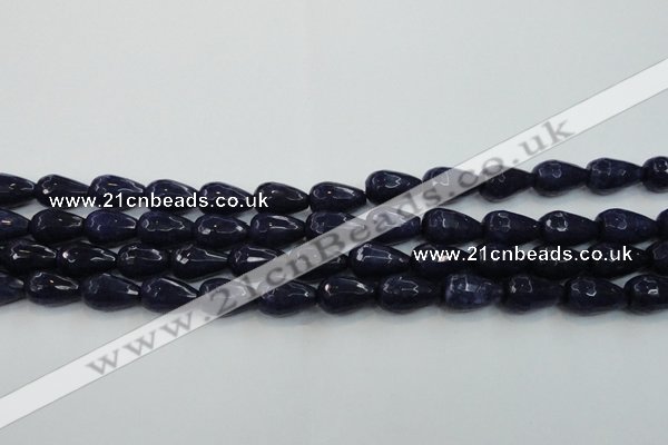 CCN3015 15.5 inches 10*15mm faceted teardrop candy jade beads