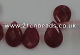 CCN3021 15.5 inches 10*14mm briolette candy jade beads wholesale