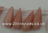 CCN3025 15.5 inches 10*25mm teardrop candy jade beads wholesale