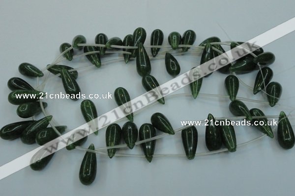 CCN3026 15.5 inches 10*25mm teardrop candy jade beads wholesale