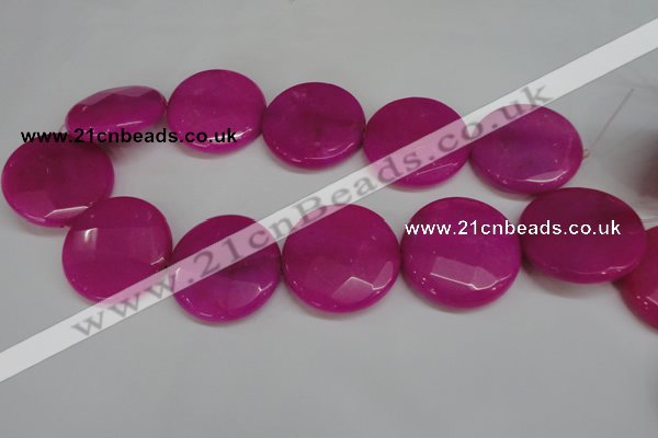 CCN304 15.5 inches 35mm faceted coin candy jade beads wholesale