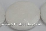 CCN315 15.5 inches 40mm faceted coin candy jade beads wholesale