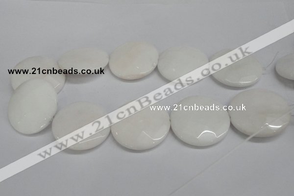 CCN315 15.5 inches 40mm faceted coin candy jade beads wholesale