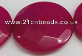 CCN316 15.5 inches 40mm faceted coin candy jade beads wholesale