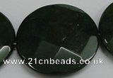 CCN321 15.5 inches 40mm faceted coin candy jade beads wholesale