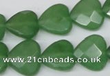 CCN346 15.5 inches 15*15mm faceted heart candy jade beads wholesale