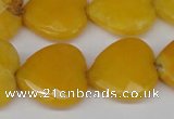 CCN355 15.5 inches 20*20mm faceted heart candy jade beads wholesale