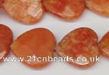 CCN357 15.5 inches 20*20mm faceted heart candy jade beads wholesale