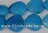 CCN361 15.5 inches 20*20mm faceted heart candy jade beads wholesale