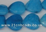 CCN361 15.5 inches 20*20mm faceted heart candy jade beads wholesale