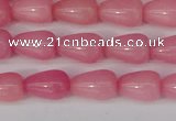 CCN3751 15.5 inches 8*12mm teardrop candy jade beads wholesale