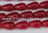 CCN3753 15.5 inches 8*12mm teardrop candy jade beads wholesale