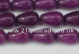 CCN3755 15.5 inches 8*12mm teardrop candy jade beads wholesale