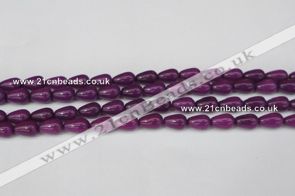 CCN3755 15.5 inches 8*12mm teardrop candy jade beads wholesale