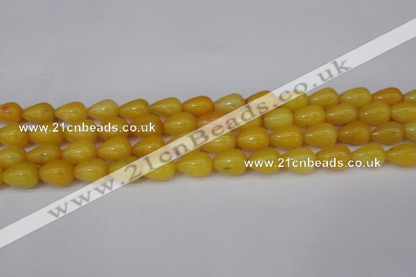 CCN3760 15.5 inches 10*14mm teardrop candy jade beads wholesale