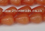 CCN3761 15.5 inches 10*14mm teardrop candy jade beads wholesale