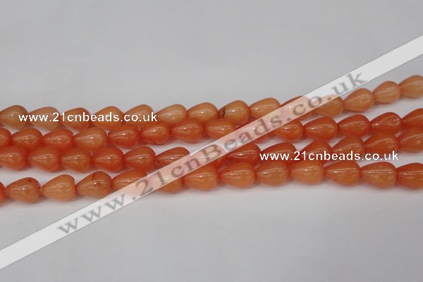 CCN3761 15.5 inches 10*14mm teardrop candy jade beads wholesale