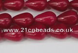 CCN3763 15.5 inches 10*14mm teardrop candy jade beads wholesale