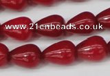 CCN3764 15.5 inches 10*14mm teardrop candy jade beads wholesale