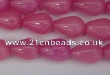 CCN3765 15.5 inches 10*14mm teardrop candy jade beads wholesale