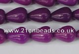 CCN3767 15.5 inches 10*14mm teardrop candy jade beads wholesale