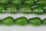 CCN3769 15.5 inches 10*14mm teardrop candy jade beads wholesale