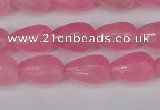 CCN3776 15.5 inches 8*12mm faceted teardrop candy jade beads