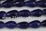 CCN3784 15.5 inches 8*12mm faceted teardrop candy jade beads