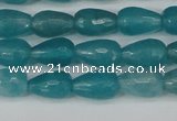 CCN3785 15.5 inches 8*12mm faceted teardrop candy jade beads