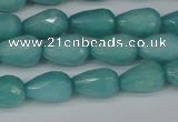 CCN3786 15.5 inches 8*12mm faceted teardrop candy jade beads