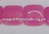 CCN3802 15.5 inches 20*20mm square candy jade beads wholesale