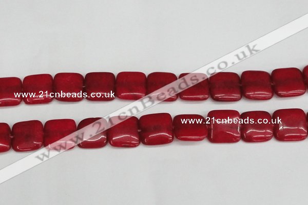 CCN3804 15.5 inches 20*20mm square candy jade beads wholesale