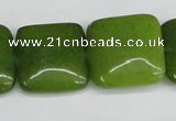 CCN3808 15.5 inches 20*20mm square candy jade beads wholesale