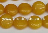 CCN3815 15.5 inches 14mm flat round candy jade beads wholesale