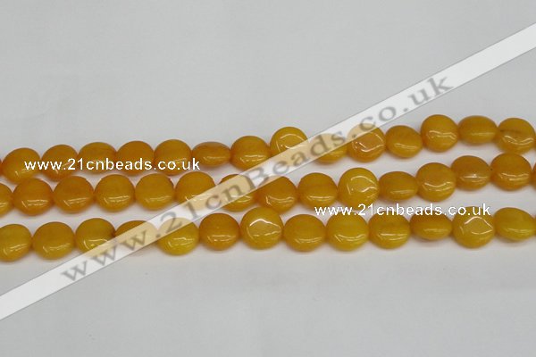 CCN3815 15.5 inches 14mm flat round candy jade beads wholesale