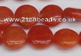 CCN3816 15.5 inches 14mm flat round candy jade beads wholesale