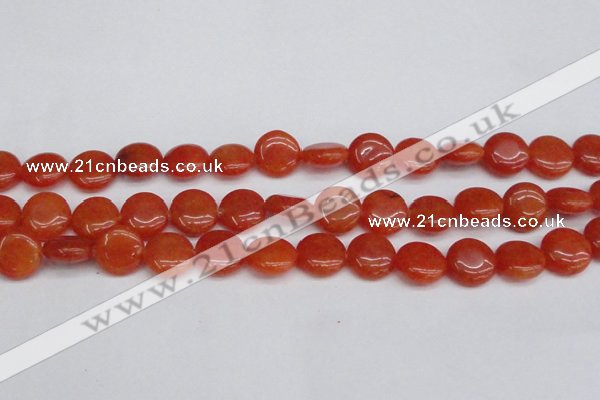 CCN3816 15.5 inches 14mm flat round candy jade beads wholesale