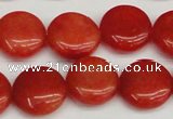 CCN3817 15.5 inches 14mm flat round candy jade beads wholesale