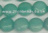 CCN3822 15.5 inches 14mm flat round candy jade beads wholesale