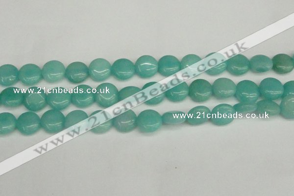 CCN3822 15.5 inches 14mm flat round candy jade beads wholesale