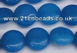 CCN3825 15.5 inches 14mm flat round candy jade beads wholesale