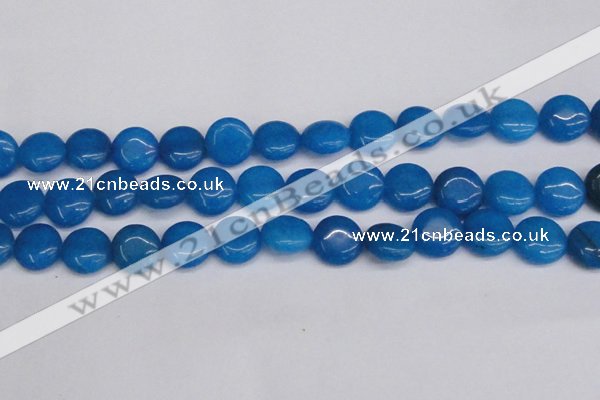 CCN3825 15.5 inches 14mm flat round candy jade beads wholesale