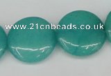 CCN3831 15.5 inches 20mm flat round candy jade beads wholesale