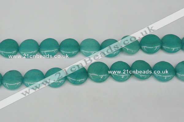 CCN3831 15.5 inches 20mm flat round candy jade beads wholesale