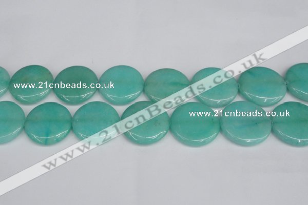 CCN3855 15.5 inches 35mm flat round candy jade beads wholesale