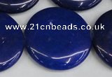 CCN3859 15.5 inches 35mm flat round candy jade beads wholesale